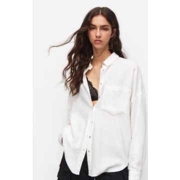 Textured white Button Shirt
